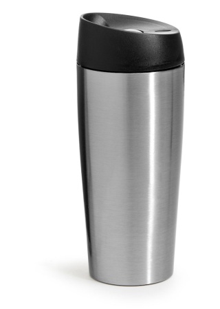 TRAVEL MUG WITH LOCKING FUNCTION, SILVER default TRAVEL MUG WITH LOCKING FUNCTION, SILVER default