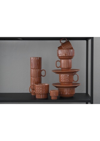 Talířek COFFEE & MORE, terracotta Talířek COFFEE & MORE, terracotta