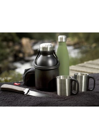 NILS STEEL BOTTLE RUBBER FINISH GREEN, 50CL 24/12H NILS STEEL BOTTLE RUBBER FINISH GREEN, 50CL 24/12H