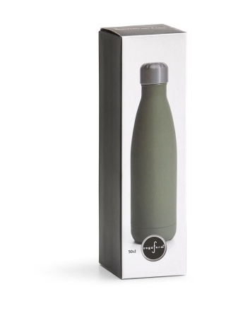 NILS STEEL BOTTLE RUBBER FINISH GREEN, 50CL 24/12H NILS STEEL BOTTLE RUBBER FINISH GREEN, 50CL 24/12H