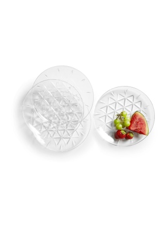 Dezertní talíř PIKNIK, 4 ks, transparent Dezertní talíř PIKNIK, 4 ks, transparent