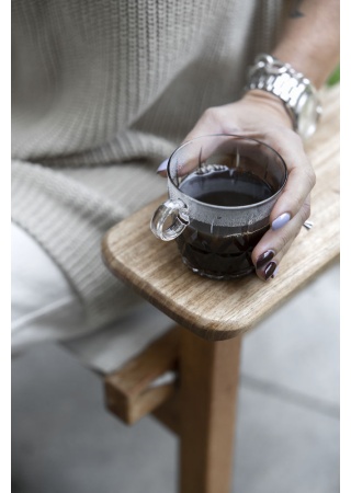 Hrnek na kafe PIKNIK, 4 ks, transparent Hrnek na kafe PIKNIK, 4 ks, transparent