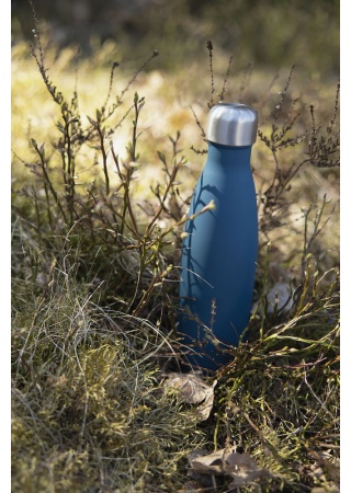 NILS STEEL BOTTLE RUBBER FINISH BLUE, 50 CL 24H/12 H NILS STEEL BOTTLE RUBBER FINISH BLUE, 50 CL 24H/12 H