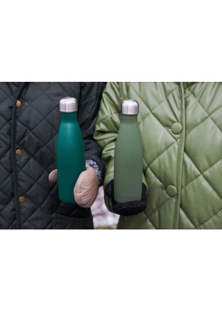 NILS STEEL BOTTLE POWDER COATED GREEN 12/24H, 50CL NILS STEEL BOTTLE POWDER COATED GREEN 12/24H, 50CL