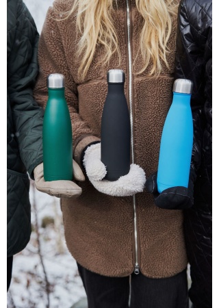 NILS STEEL BOTTLE POWDER COATED GREEN 12/24H, 50CL NILS STEEL BOTTLE POWDER COATED GREEN 12/24H, 50CL