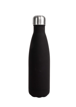 NILS STEEL BOTTLE RUBBER FINISH BLACK 12/24H, 50CL default NILS STEEL BOTTLE RUBBER FINISH BLACK 12/24H, 50CL default