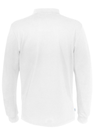 Pánské polo s dlouhým rukávem Cottover (GOTS) Bílá Back Pánské polo s dlouhým rukávem Cottover (GOTS) Bílá Back