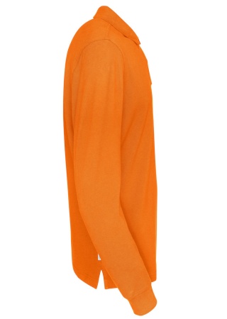 Pánské polo s dlouhým rukávem Cottover (GOTS) Oranžová Side Pánské polo s dlouhým rukávem Cottover (GOTS) Oranžová Side