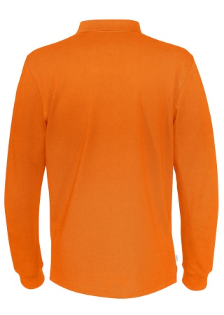 Pánské polo s dlouhým rukávem Cottover (GOTS) Oranžová Back Pánské polo s dlouhým rukávem Cottover (GOTS) Oranžová Back