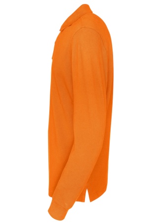 Pánské polo s dlouhým rukávem Cottover (GOTS) Oranžová Side Pánské polo s dlouhým rukávem Cottover (GOTS) Oranžová Side