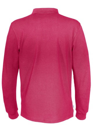 Pánské polo s dlouhým rukávem Cottover (GOTS) Cerise, třešňová Back Pánské polo s dlouhým rukávem Cottover (GOTS) Cerise, třešňová Back