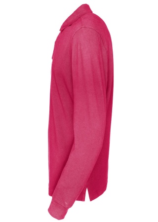 Pánské polo s dlouhým rukávem Cottover (GOTS) Cerise, třešňová Side Pánské polo s dlouhým rukávem Cottover (GOTS) Cerise, třešňová Side