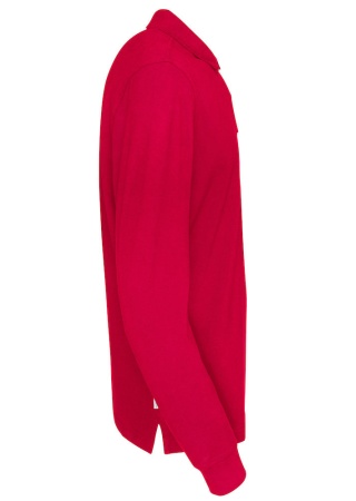 Pánské polo s dlouhým rukávem Cottover (GOTS) Červená Side Pánské polo s dlouhým rukávem Cottover (GOTS) Červená Side