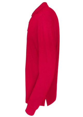 Pánské polo s dlouhým rukávem Cottover (GOTS) Červená Side Pánské polo s dlouhým rukávem Cottover (GOTS) Červená Side