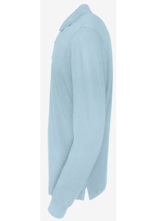 Pánské polo s dlouhým rukávem Cottover (GOTS) Nebesky modrá Side Pánské polo s dlouhým rukávem Cottover (GOTS) Nebesky modrá Side