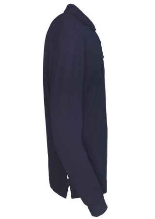 Pánské polo s dlouhým rukávem Cottover (GOTS) Námořní modř Side Pánské polo s dlouhým rukávem Cottover (GOTS) Námořní modř Side