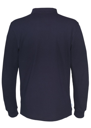 Pánské polo s dlouhým rukávem Cottover (GOTS) Námořní modř Back Pánské polo s dlouhým rukávem Cottover (GOTS) Námořní modř Back