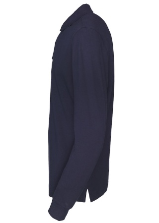 Pánské polo s dlouhým rukávem Cottover (GOTS) Námořní modř Side Pánské polo s dlouhým rukávem Cottover (GOTS) Námořní modř Side