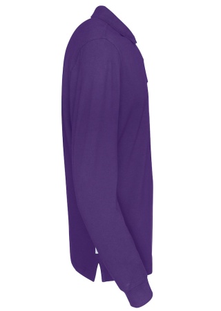 Pánské polo s dlouhým rukávem Cottover (GOTS) Purpurová, nachová Side Pánské polo s dlouhým rukávem Cottover (GOTS) Purpurová, nachová Side