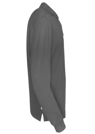 Pánské polo s dlouhým rukávem Cottover (GOTS) Tmavě šedá Charcoal Side Pánské polo s dlouhým rukávem Cottover (GOTS) Tmavě šedá Charcoal Side