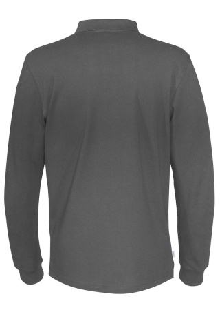 Pánské polo s dlouhým rukávem Cottover (GOTS) Tmavě šedá Charcoal Back Pánské polo s dlouhým rukávem Cottover (GOTS) Tmavě šedá Charcoal Back
