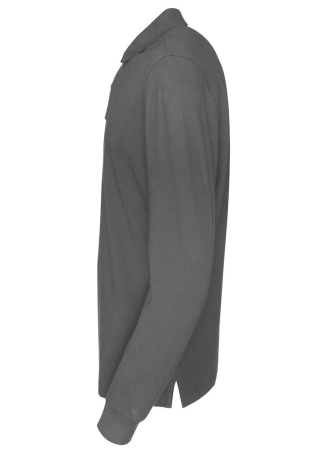 Pánské polo s dlouhým rukávem Cottover (GOTS) Tmavě šedá Charcoal Side Pánské polo s dlouhým rukávem Cottover (GOTS) Tmavě šedá Charcoal Side