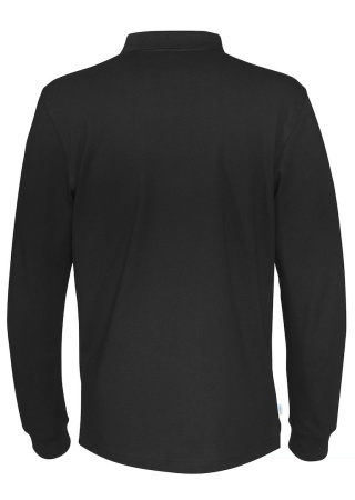 Pánské polo s dlouhým rukávem Cottover (GOTS) Černá Back Pánské polo s dlouhým rukávem Cottover (GOTS) Černá Back