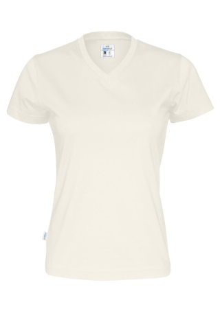 Dámské tričko Cottover s výstřihem do Off white Front Dámské tričko Cottover s výstřihem do Off white Front