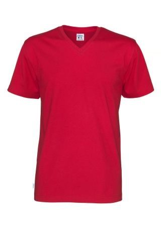 Pánské tričko Cottover s výstřihem do Červená Front Pánské tričko Cottover s výstřihem do Červená Front