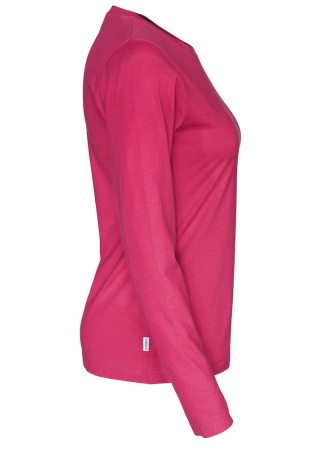 Dámské tričko Cottover s dlouhým rukávem (GOTS) Cerise, třešňová Side Dámské tričko Cottover s dlouhým rukávem (GOTS) Cerise, třešňová Side