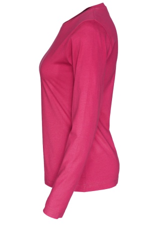 Dámské tričko Cottover s dlouhým rukávem (GOTS) Cerise, třešňová Side Dámské tričko Cottover s dlouhým rukávem (GOTS) Cerise, třešňová Side