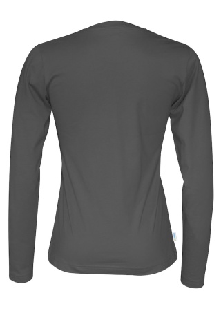 Dámské tričko Cottover s dlouhým rukávem (GOTS) Tmavě šedá Charcoal Back Dámské tričko Cottover s dlouhým rukávem (GOTS) Tmavě šedá Charcoal Back