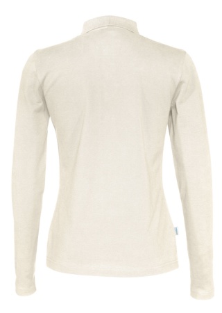 Dámské polo tričko s dlouhým rukávem PIQUE (GOTS) Off white Back Dámské polo tričko s dlouhým rukávem PIQUE (GOTS) Off white Back