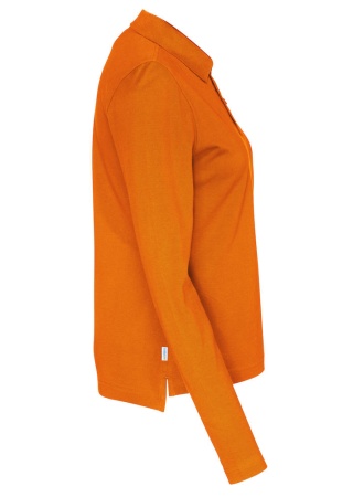 Dámské polo tričko s dlouhým rukávem PIQUE (GOTS) Oranžová Side Dámské polo tričko s dlouhým rukávem PIQUE (GOTS) Oranžová Side