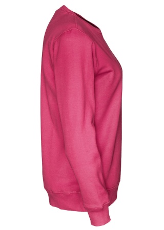 Mikina CREW NECK (GOTS) Cerise, třešňová Side Mikina CREW NECK (GOTS) Cerise, třešňová Side