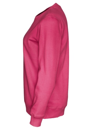Mikina CREW NECK (GOTS) Cerise, třešňová Side Mikina CREW NECK (GOTS) Cerise, třešňová Side
