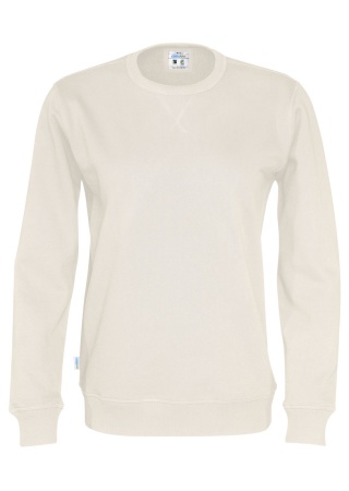Mikina CREW NECK (GOTS) Off white Front Mikina CREW NECK (GOTS) Off white Front