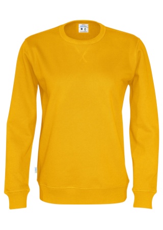 Mikina CREW NECK (GOTS) Žlutá Front Mikina CREW NECK (GOTS) Žlutá Front