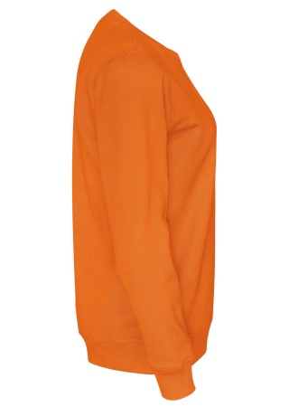 Mikina CREW NECK (GOTS) Oranžová Side Mikina CREW NECK (GOTS) Oranžová Side