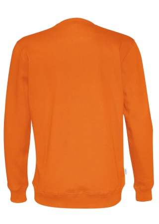Mikina CREW NECK (GOTS) Oranžová Back Mikina CREW NECK (GOTS) Oranžová Back
