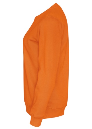 Mikina CREW NECK (GOTS) Oranžová Side Mikina CREW NECK (GOTS) Oranžová Side
