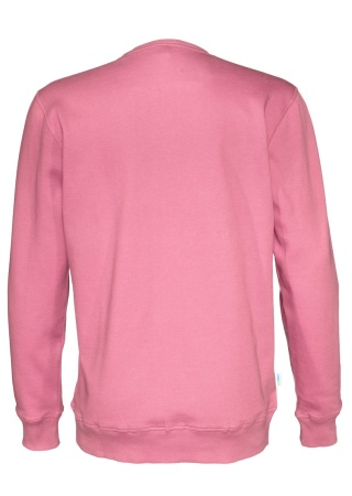 Mikina CREW NECK (GOTS) Růžová Back Mikina CREW NECK (GOTS) Růžová Back