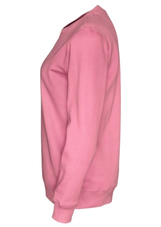 Mikina CREW NECK (GOTS) Růžová Side Mikina CREW NECK (GOTS) Růžová Side
