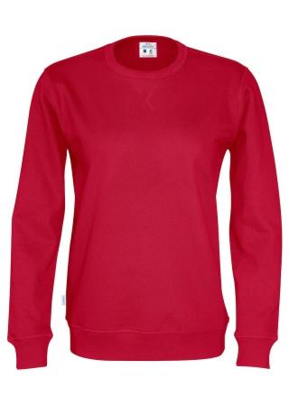 Mikina CREW NECK (GOTS) Červená Front Mikina CREW NECK (GOTS) Červená Front
