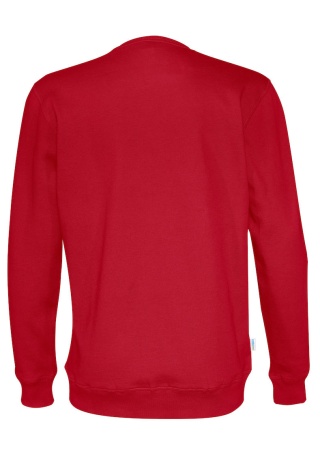 Mikina CREW NECK (GOTS) Červená Back Mikina CREW NECK (GOTS) Červená Back