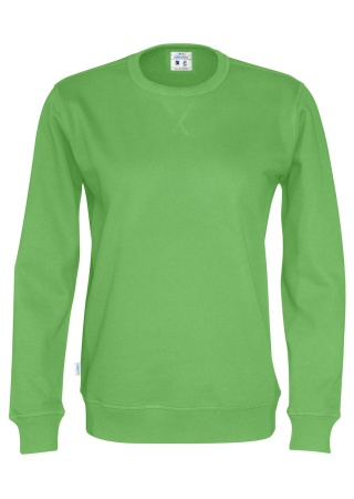 Mikina CREW NECK (GOTS) Zelená Front Mikina CREW NECK (GOTS) Zelená Front
