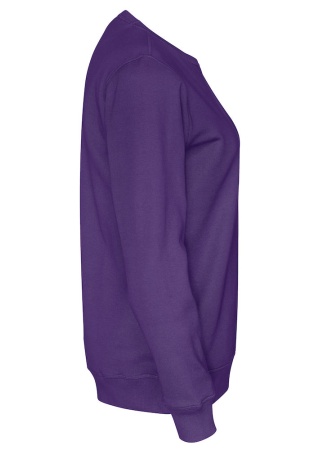 Mikina CREW NECK (GOTS) Purpurová, nachová Side Mikina CREW NECK (GOTS) Purpurová, nachová Side