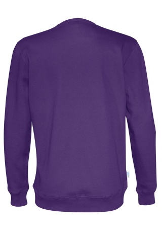 Mikina CREW NECK (GOTS) Purpurová, nachová Back Mikina CREW NECK (GOTS) Purpurová, nachová Back