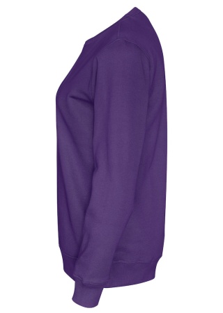 Mikina CREW NECK (GOTS) Purpurová, nachová Side Mikina CREW NECK (GOTS) Purpurová, nachová Side