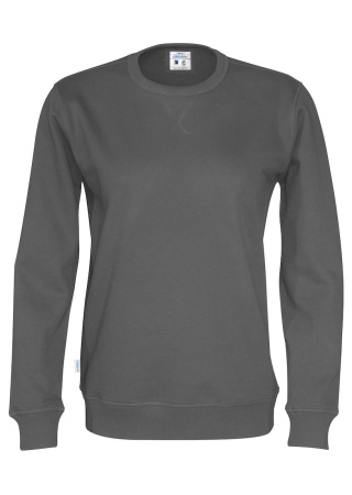 Mikina CREW NECK (GOTS) Tmavě šedá Charcoal Front Mikina CREW NECK (GOTS) Tmavě šedá Charcoal Front